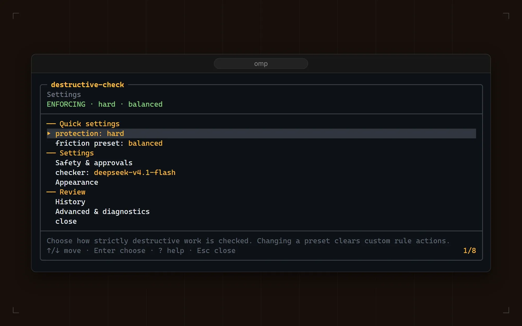 /dc protection settings