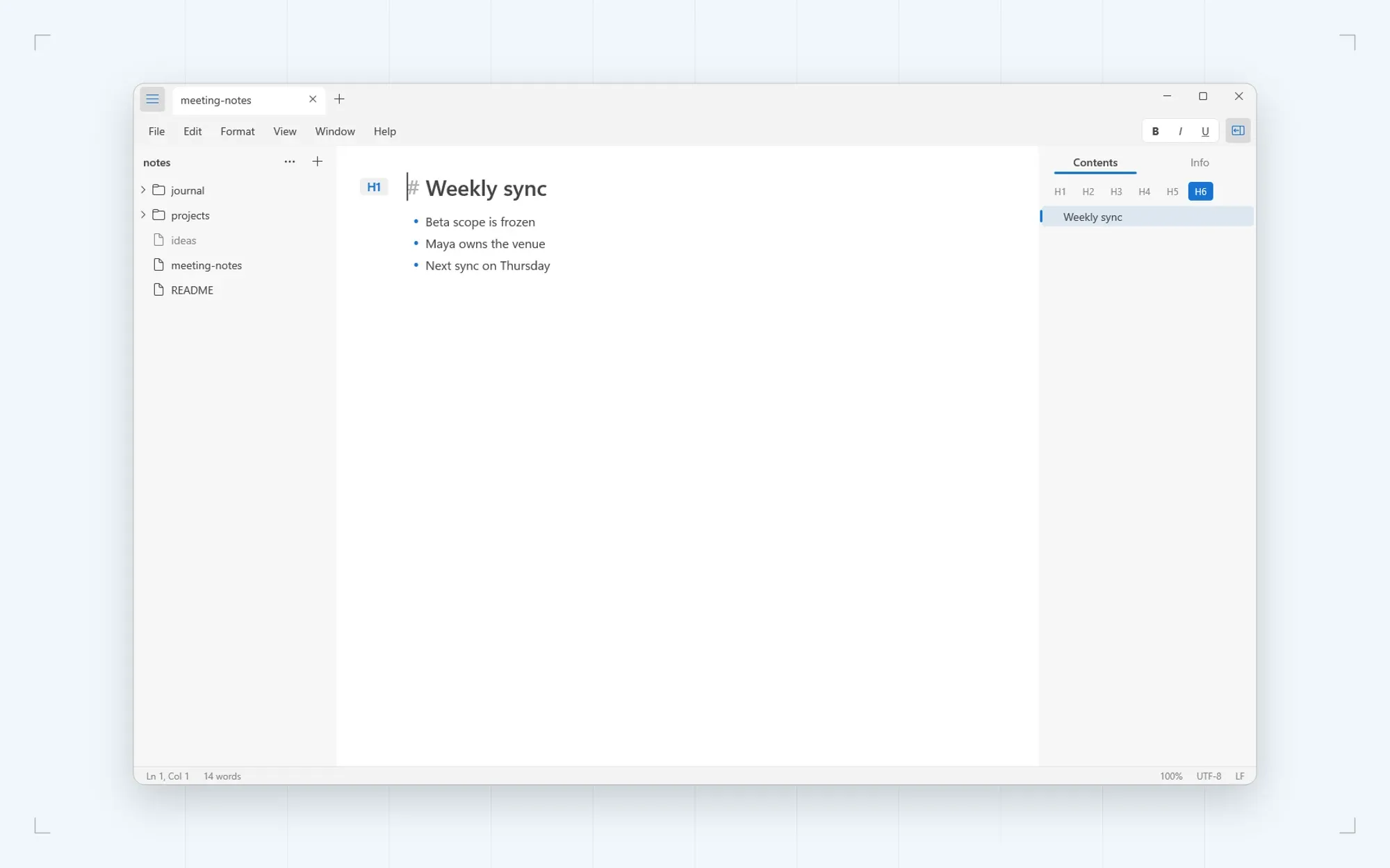 Workspace sidebar and inspector