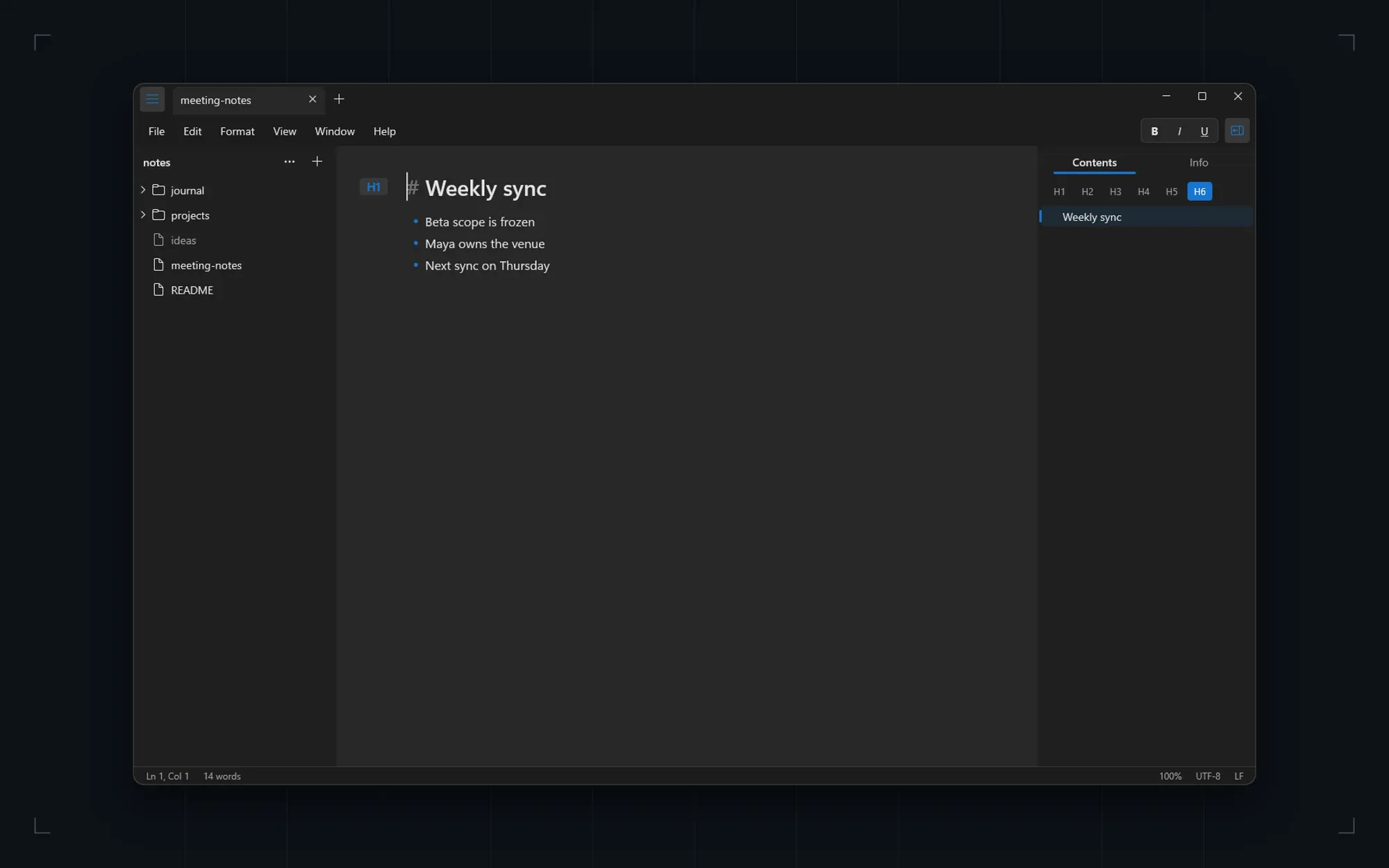 Workspace sidebar and inspector