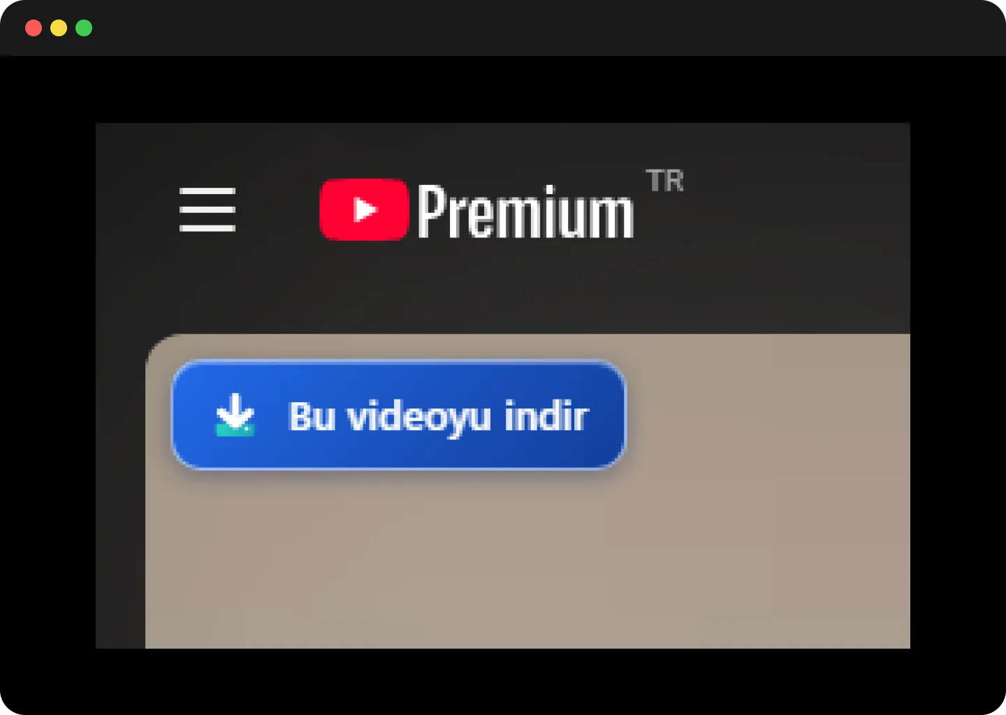 Video download from the browser