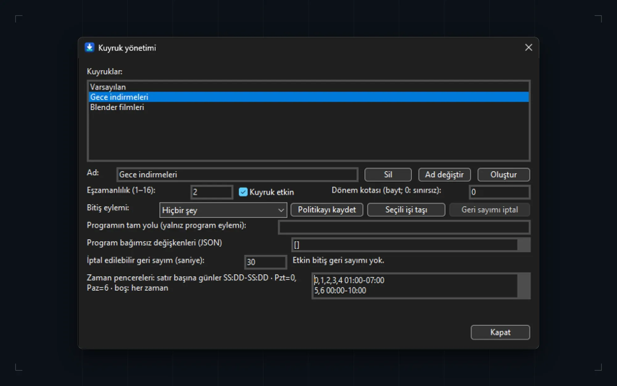 Queue management