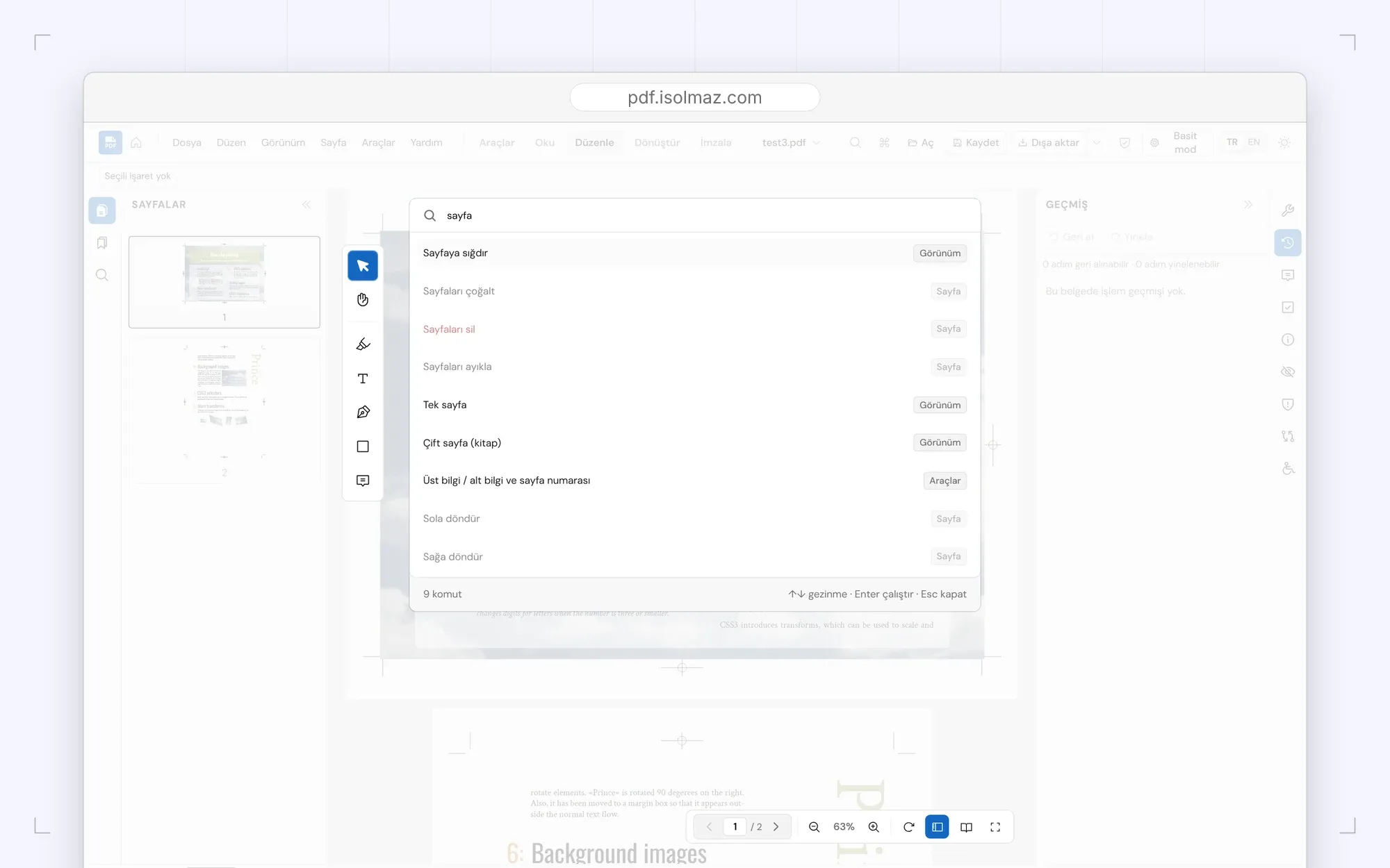 Command search